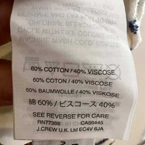 Madewell Striped White & Navy Blue Cropped Turtleneck Sweater Size XS - Picture 5 of 13